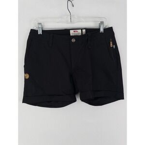 Fjall Raven Shorts Womens 31 Black Chino Pockets Sweden Flag 4.5 inches